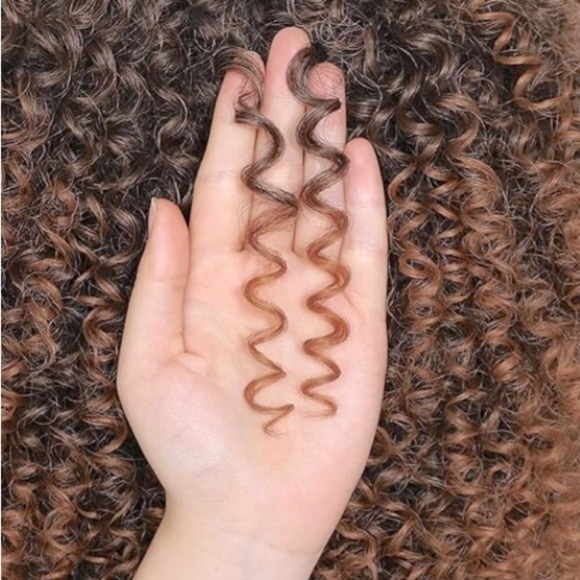 Women’s Curly Ombré Honey Brown Black Full Wig Synthetic Voluminous NWT - Picture 11 of 11